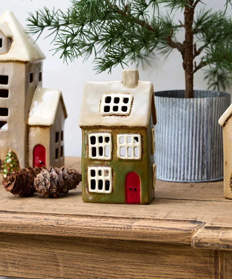 Alsace Tea Light House Christmas Green - Image 2