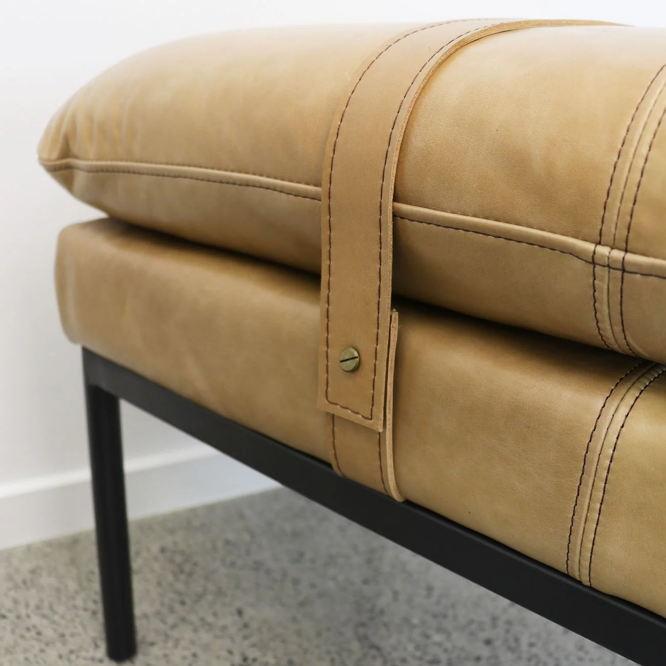 Baxter Leather Ottoman - Image 3