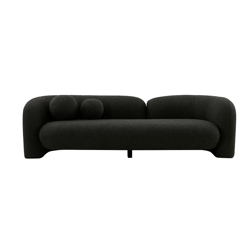 Seattle 3 Seater Couch - Dark Boucle