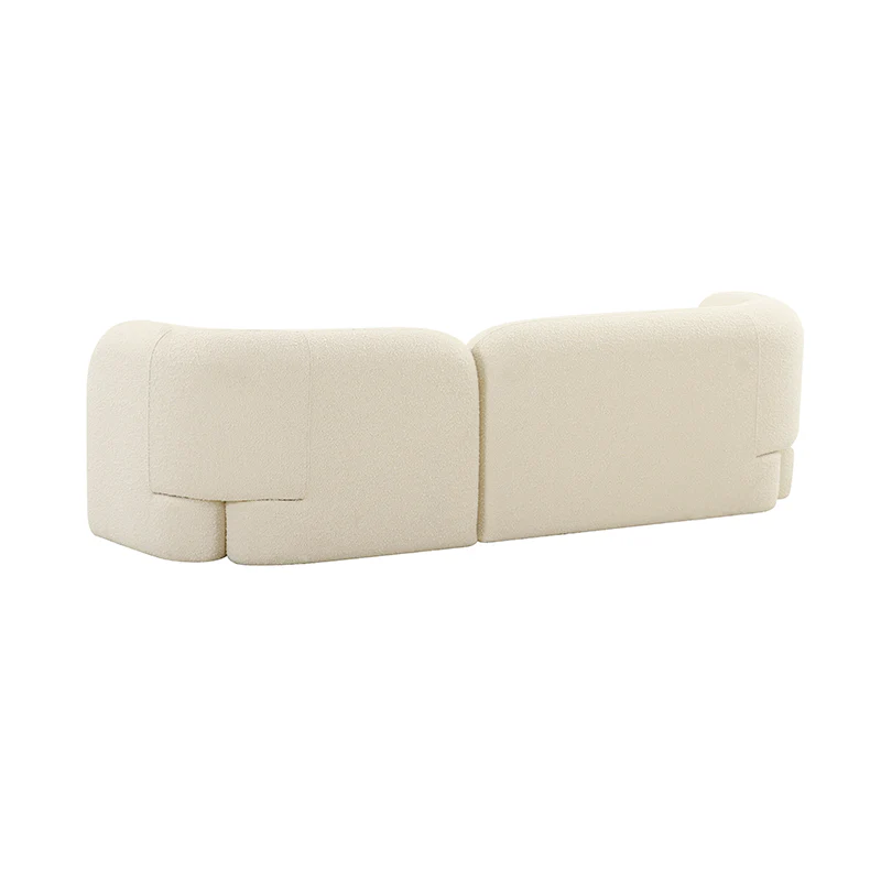 Seattle 3 Seater Couch - White Boucle - Image 3