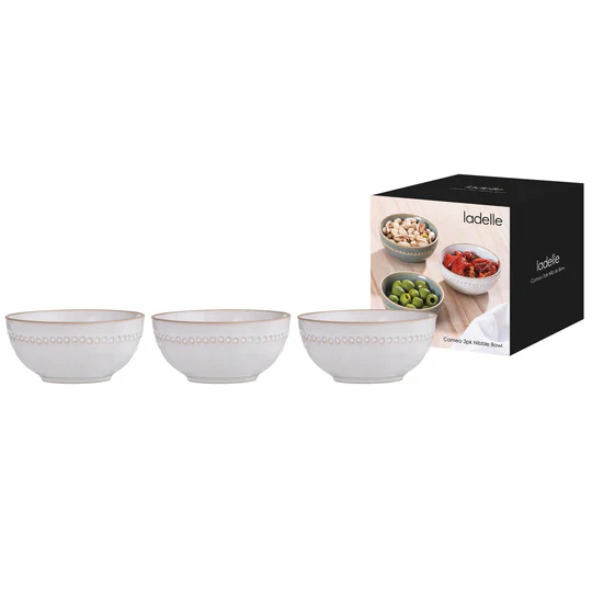 Cameo Ivory 3pk Nibble Bowl - Image 2