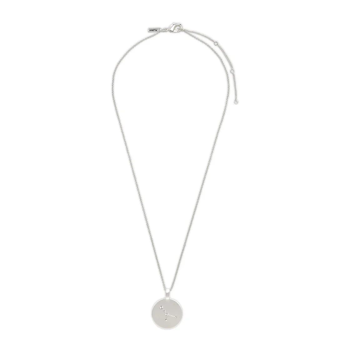 Cancer Zodiac Sign Necklace - Silver Plated - Crystal