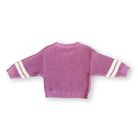 Chunky Rib Pull Over - Raspberry - Image 4