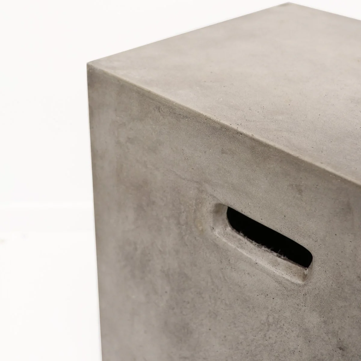 Concrete Rectangle Side Table/Stool - Grey - Image 2