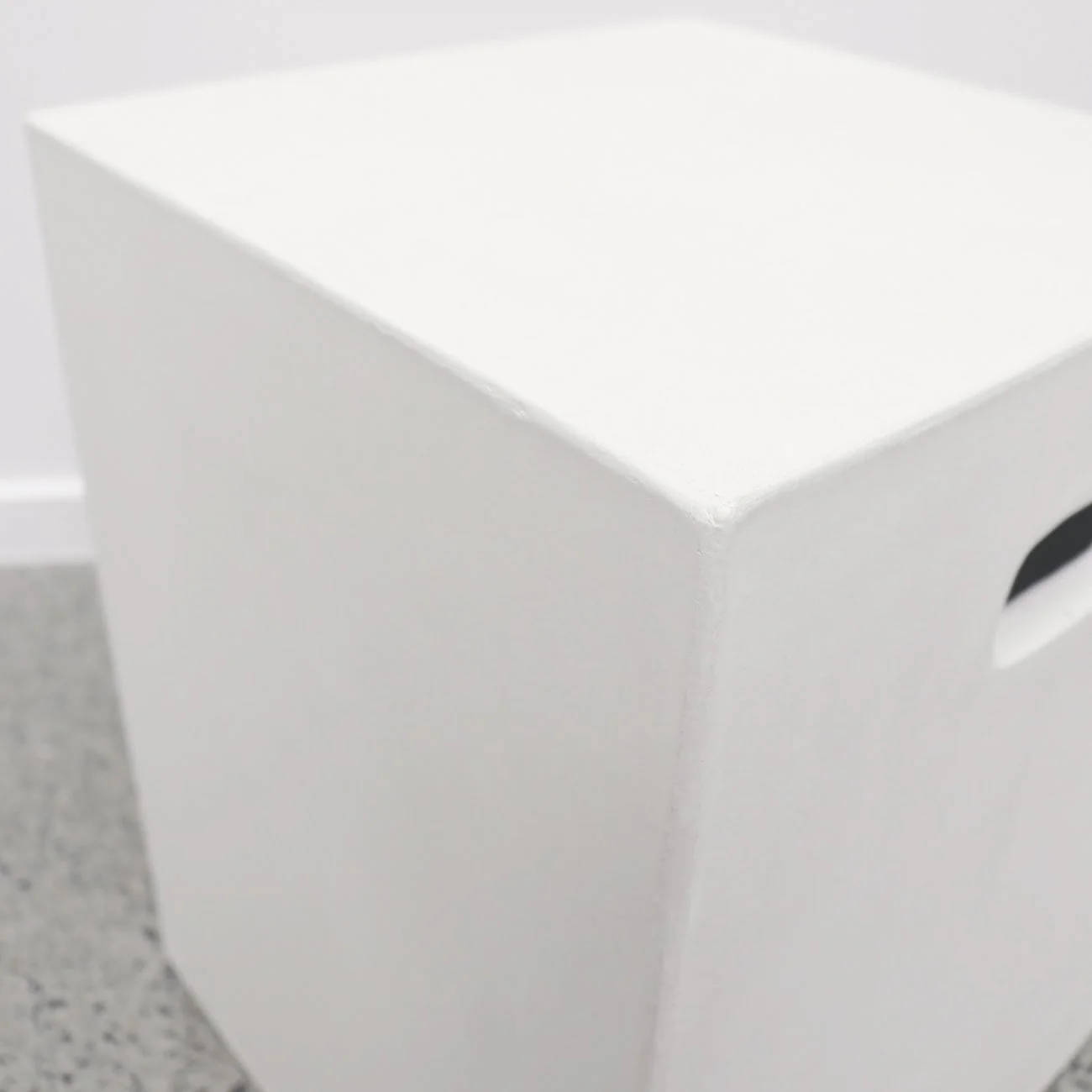 Concrete Rectangle Side Table/Stool - White - Image 2