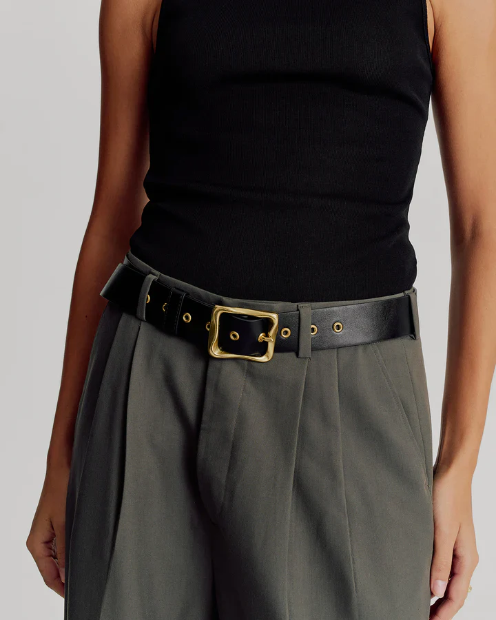 Everyday Buckle Belt - Black/ Gold - Image 4