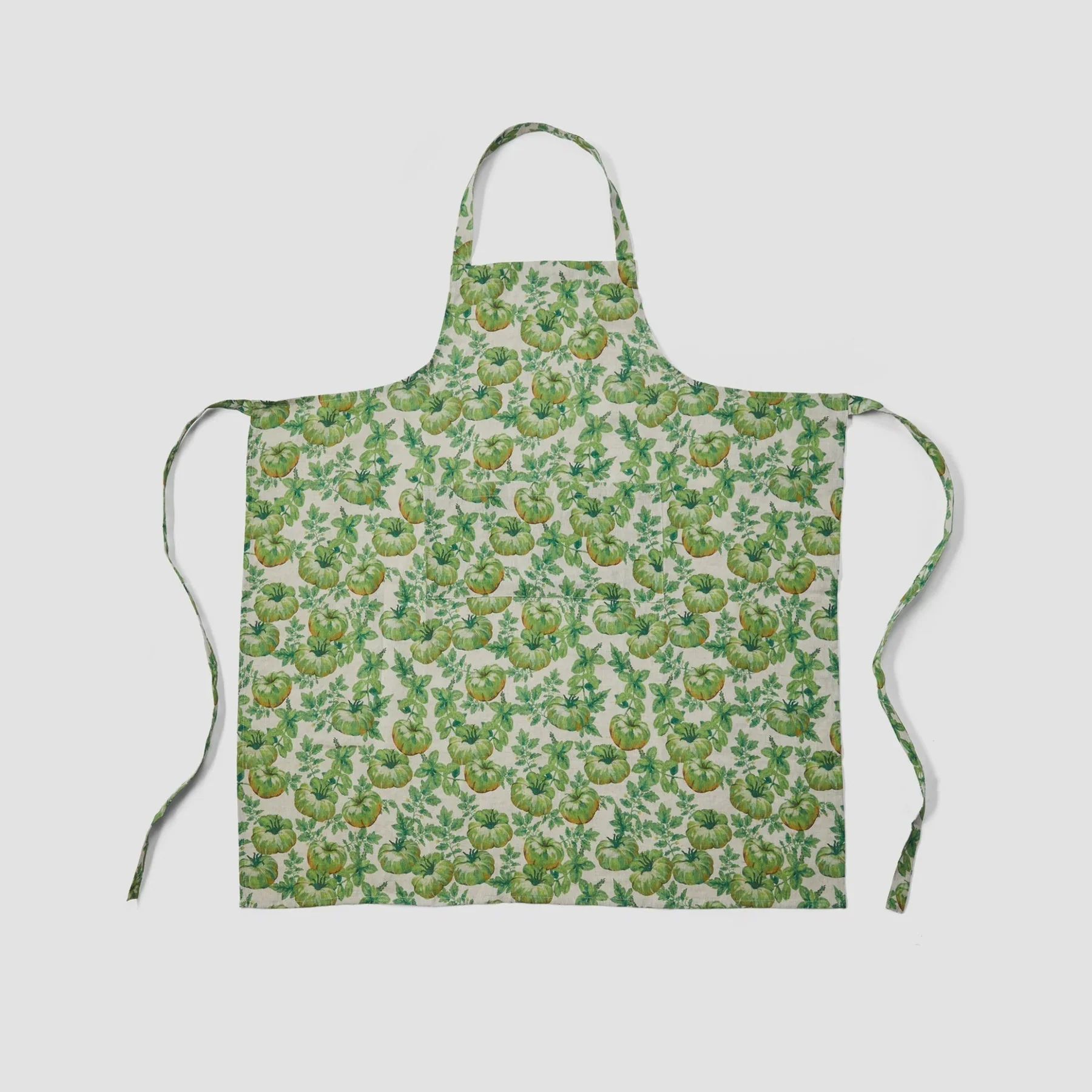 Heirloom Green Linen Apron