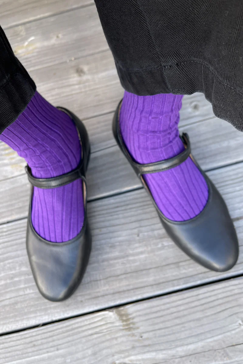 HER SOCKS - Eggplant - Image 2