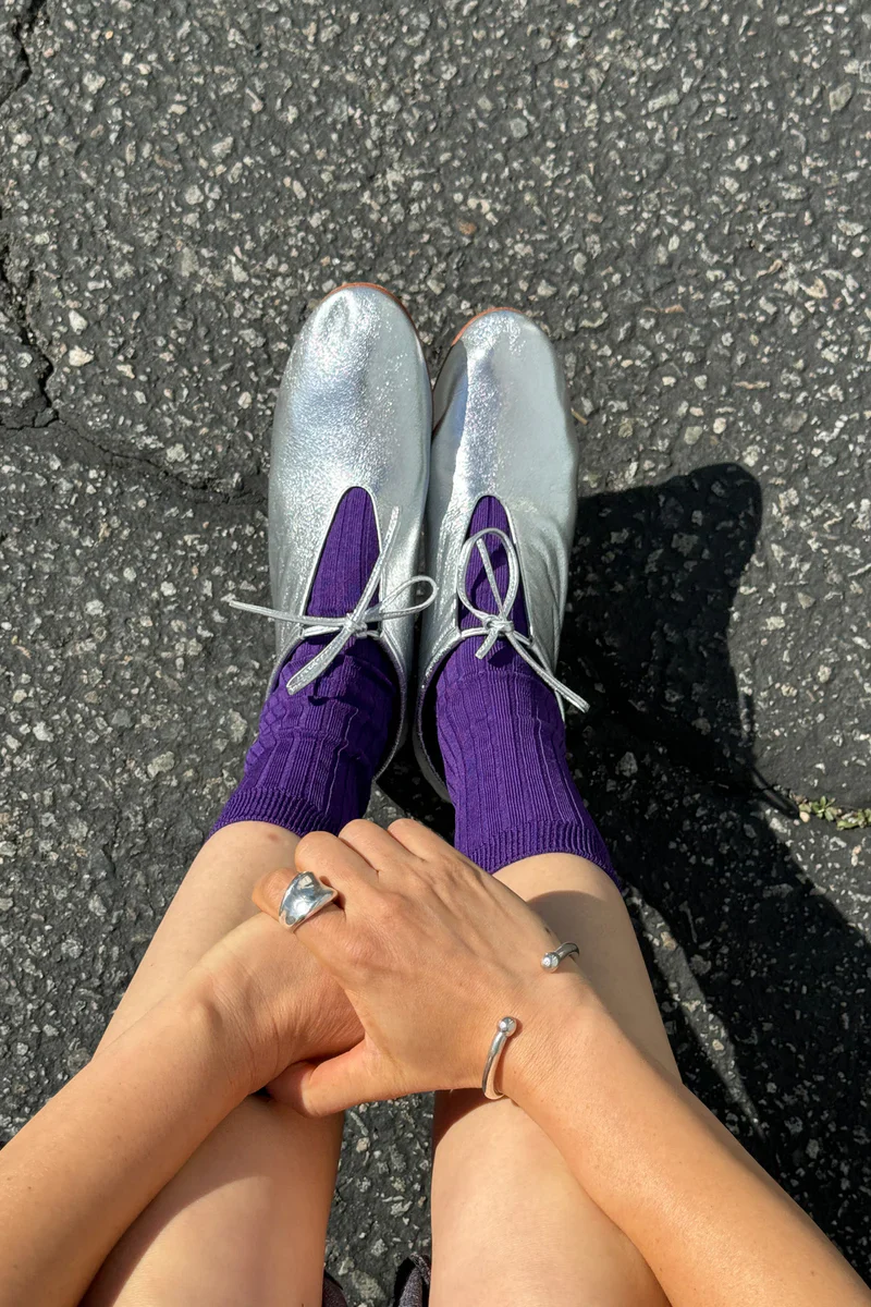 HER SOCKS - Eggplant - Image 3