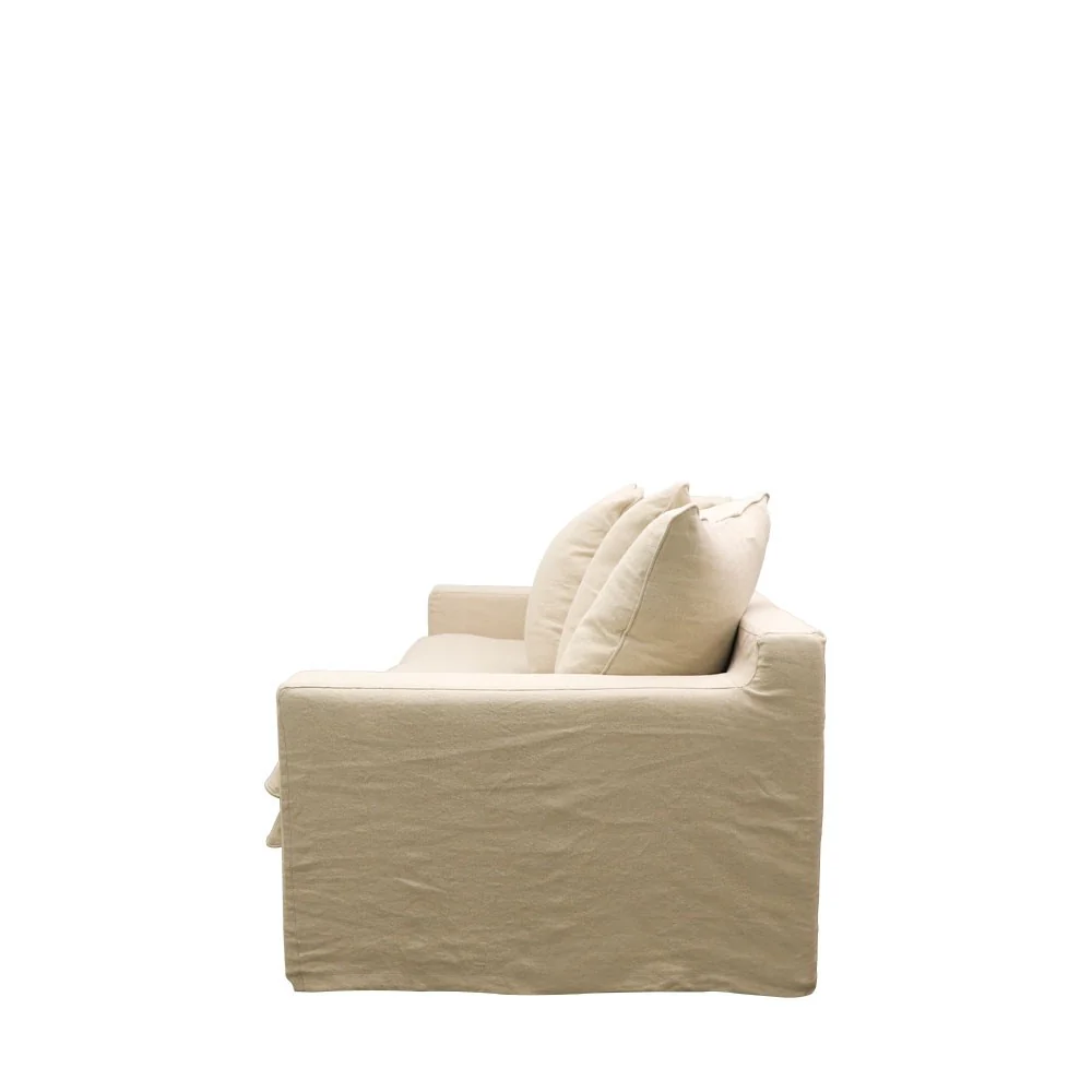 Keely 2 Seater Slipcover Sofa - Oatmeal - Image 2