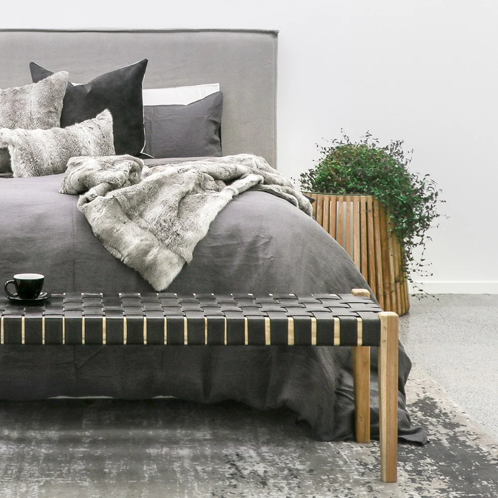 Keely Linen Headboard - Cement - Image 3