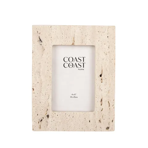Len Travertine 4x6" Frame Beige