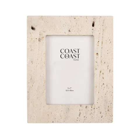 Len Travertine 5x7" Frame Beige