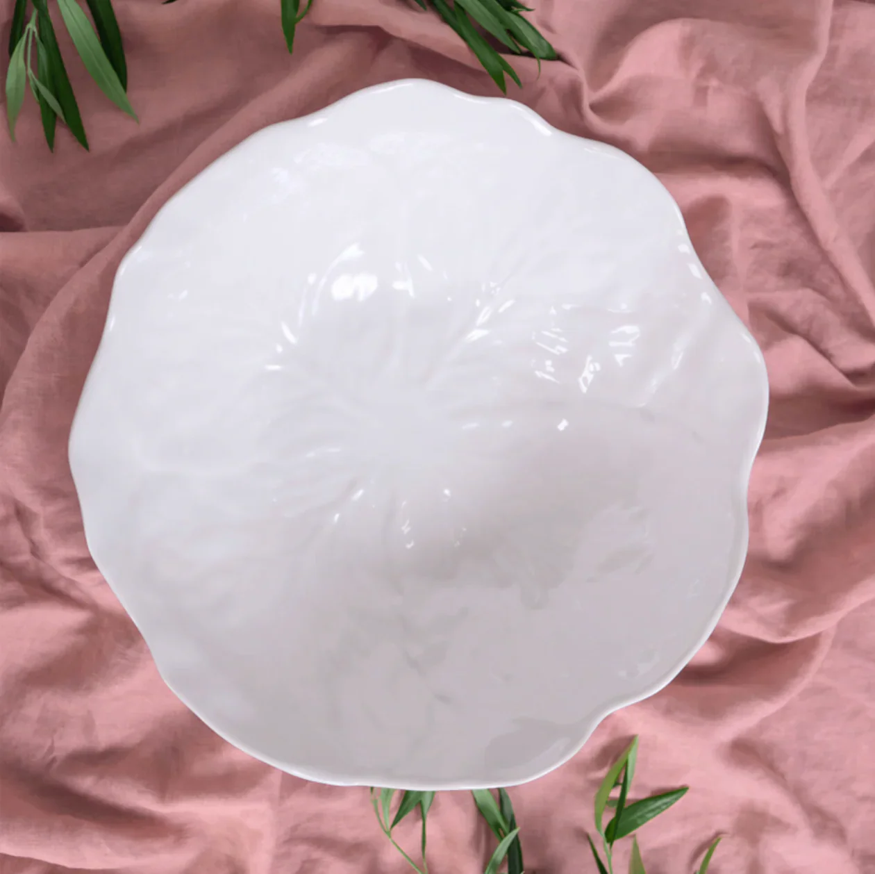 Melamine Cabbage Bowl Large  32cm - White - Image 2