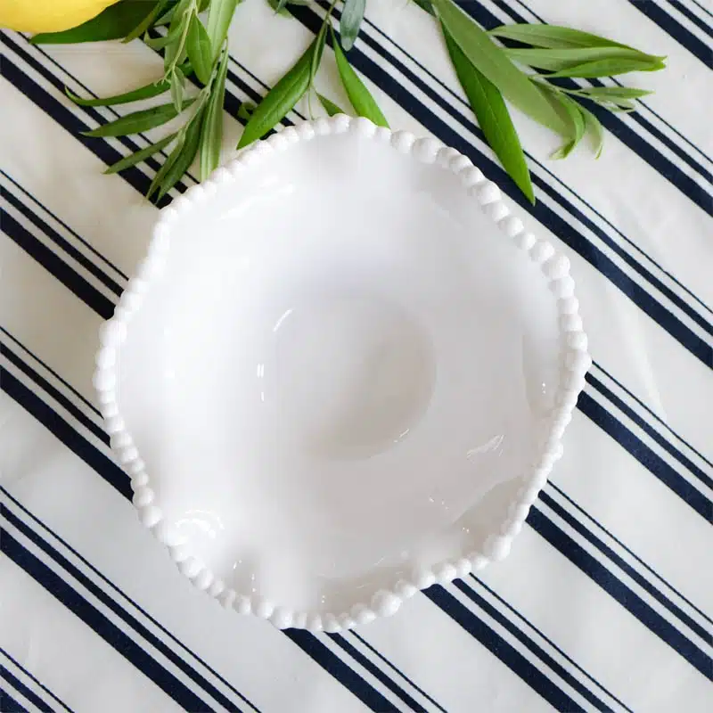 Melamine Pearl Bowl 20cm - White - Image 2