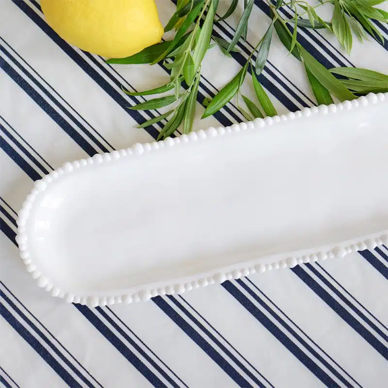 Melamine Pearl Platter 45cm - White - Image 2