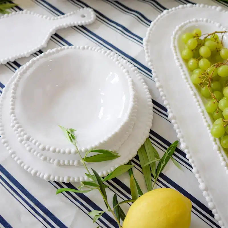 Melamine Pearl Platter 53cm - White - Image 2