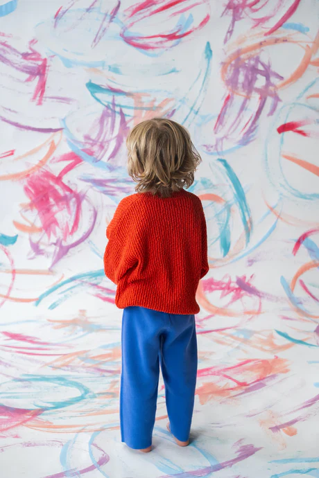Organic Textured Knit Pull Over - Sauce - Image 3