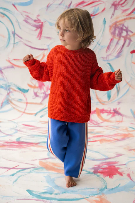 Organic Textured Knit Pull Over - Sauce - Image 4