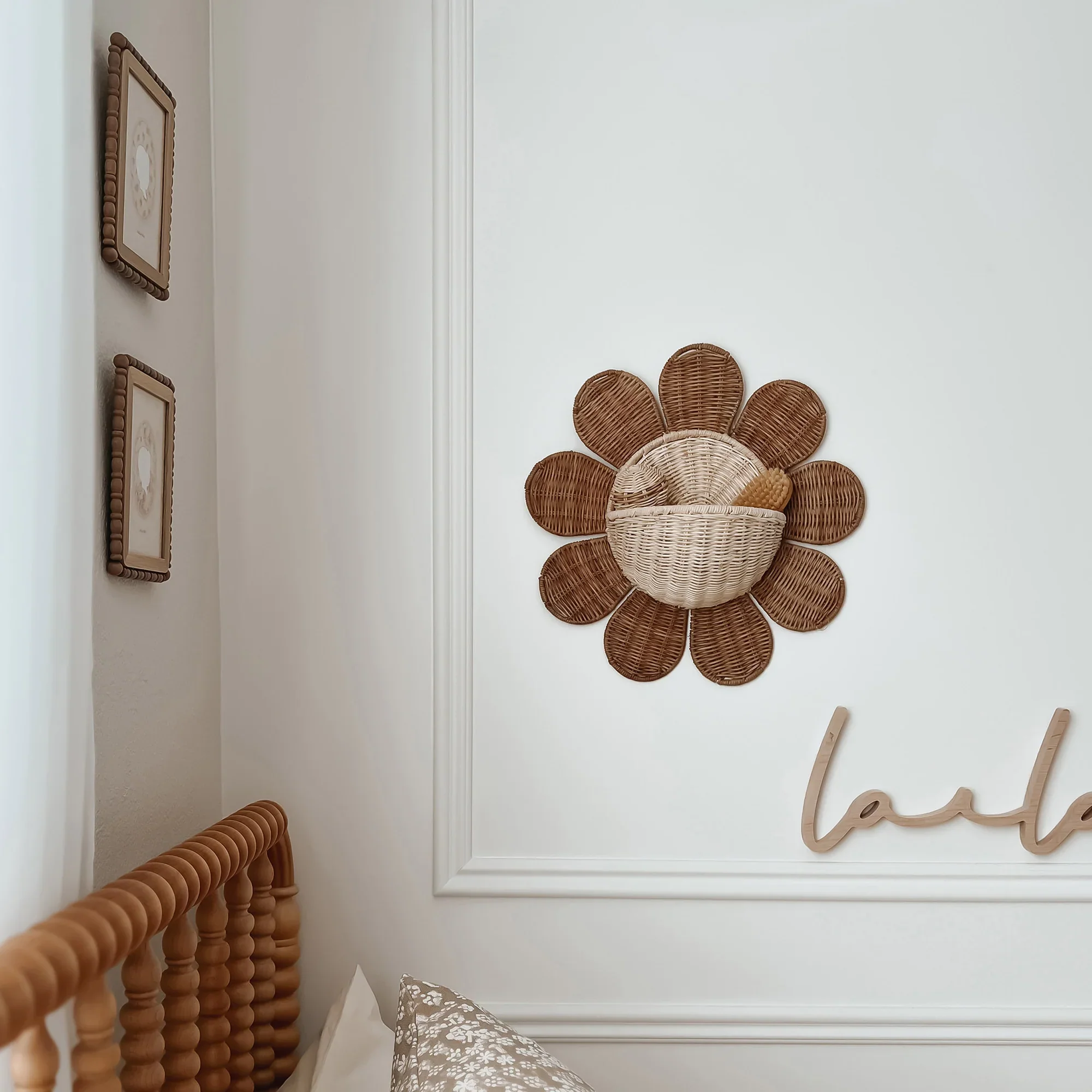 Rattan Daisy Wall Basket - Image 5