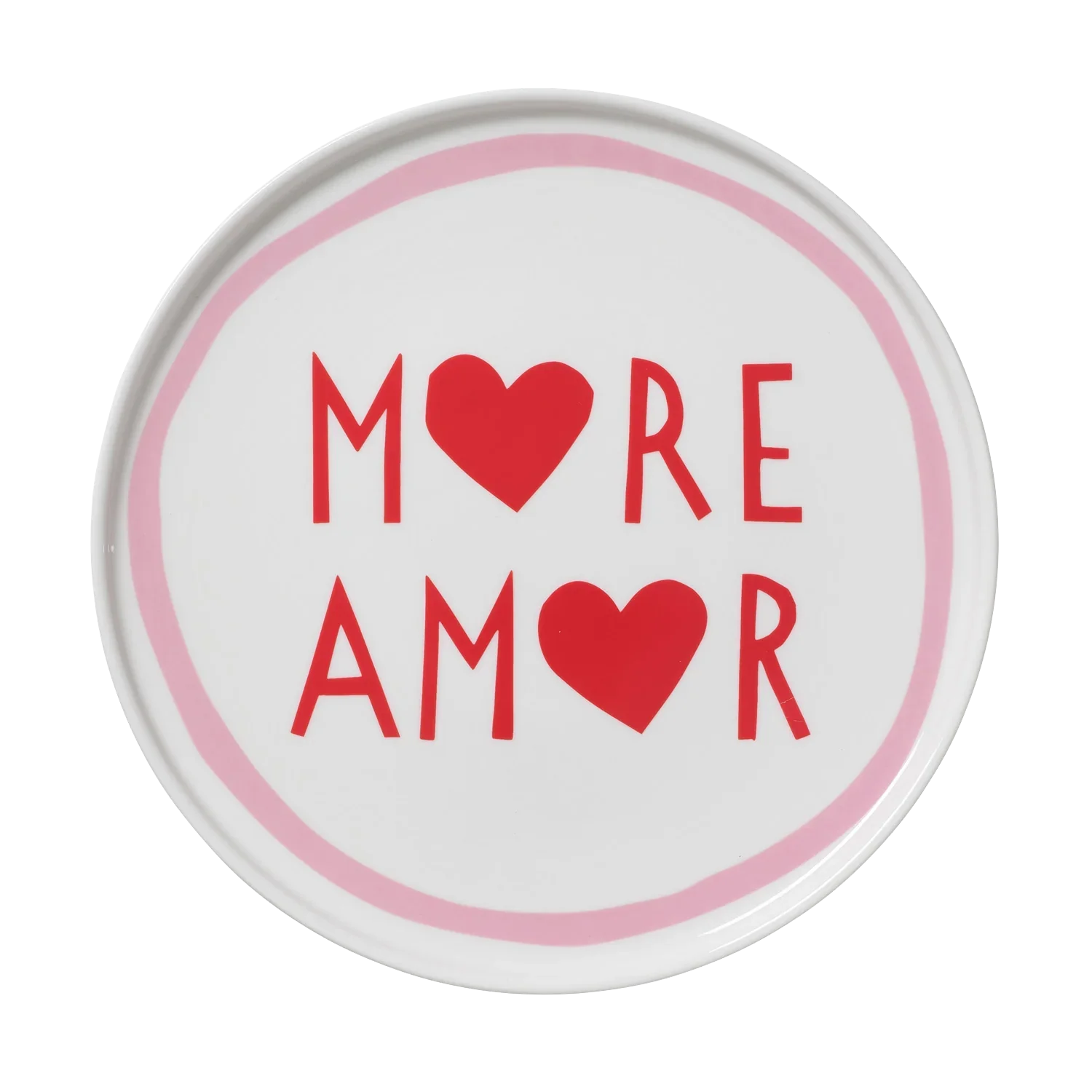 Red More Amore Plate