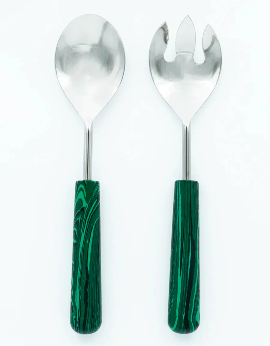 Salad Servers Set - Emerald