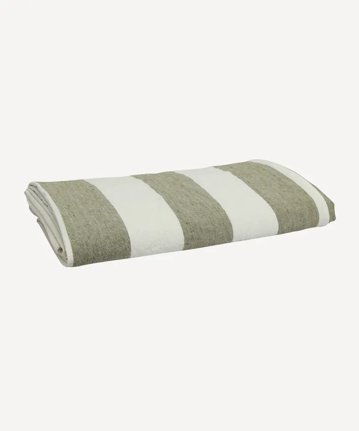Striped Tablecloth Olive - Image 2
