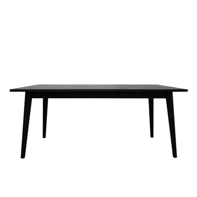 Vaasa Oak Dining Table - Matt Black