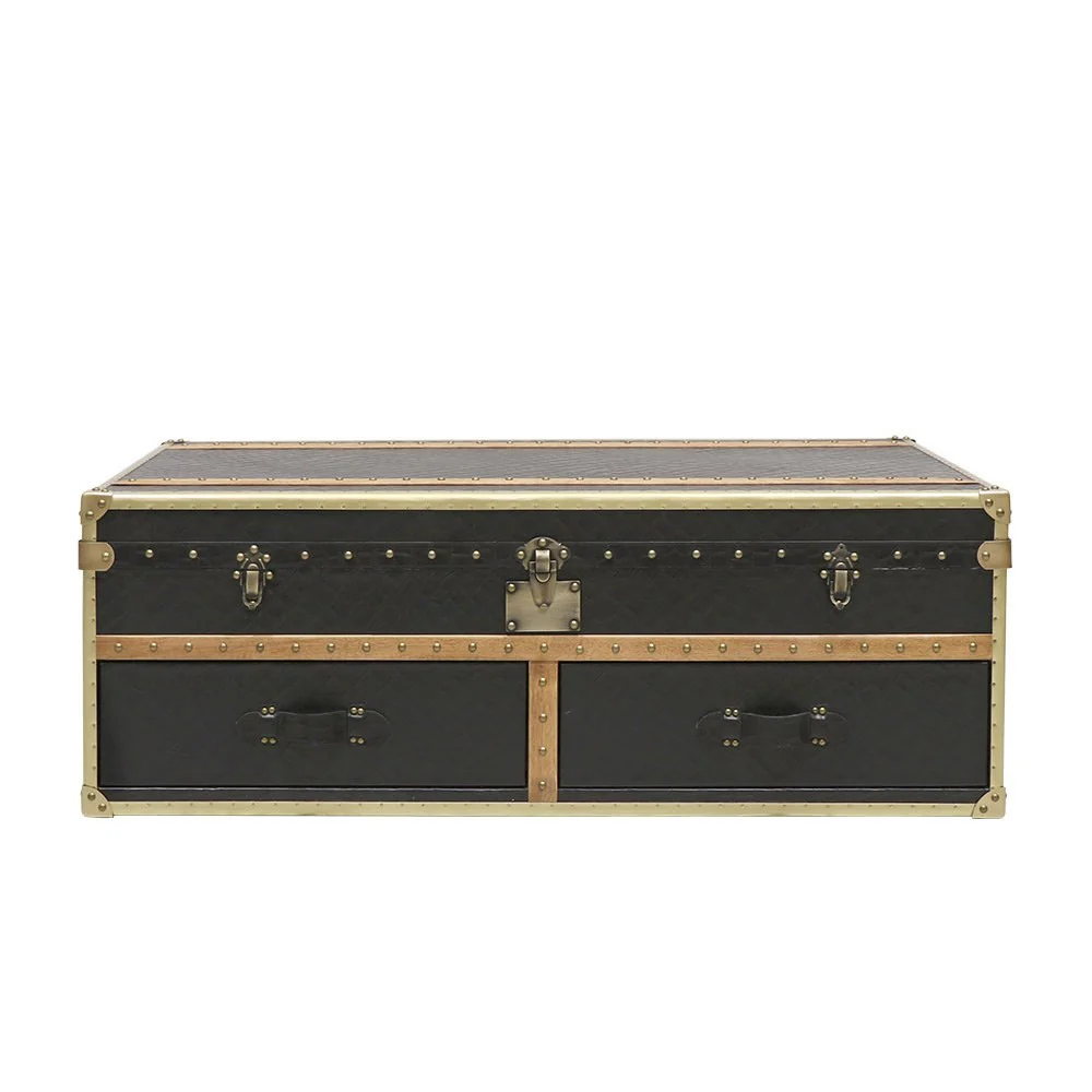 Voyager Trunk Coffee Table - Aged Black
