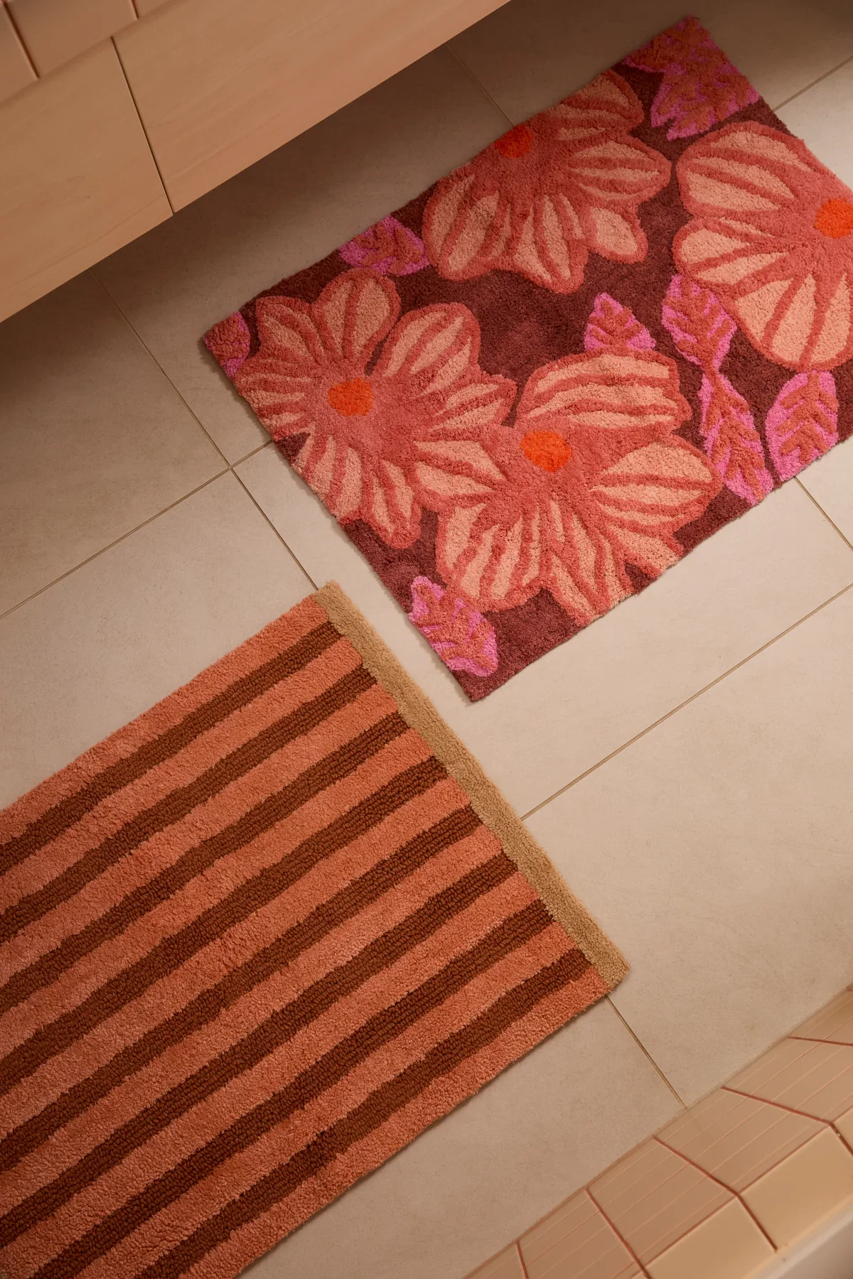 Azalea Pink Cotton Bath Mat - Image 2